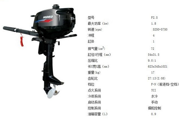 橡皮艇沖鋒舟專用船外機(jī)掛機(jī)廠家貨源